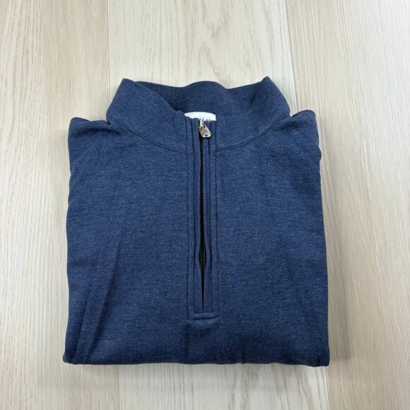 Peter Millar Mens Blue 1/4 Zip Long Sleeve Comfort Pullover Sweatshirt Size XL - Picture 10 of 10